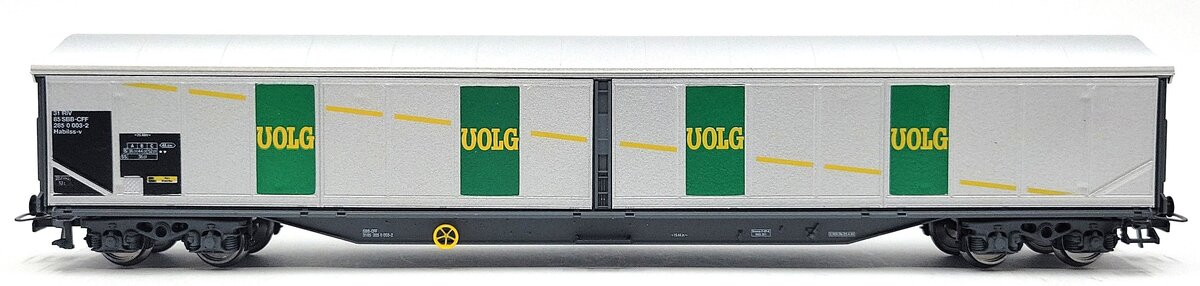 HAG 384-74 018 HO Scale SBB "VOLG" Sliding Wall Box Car LN/Box