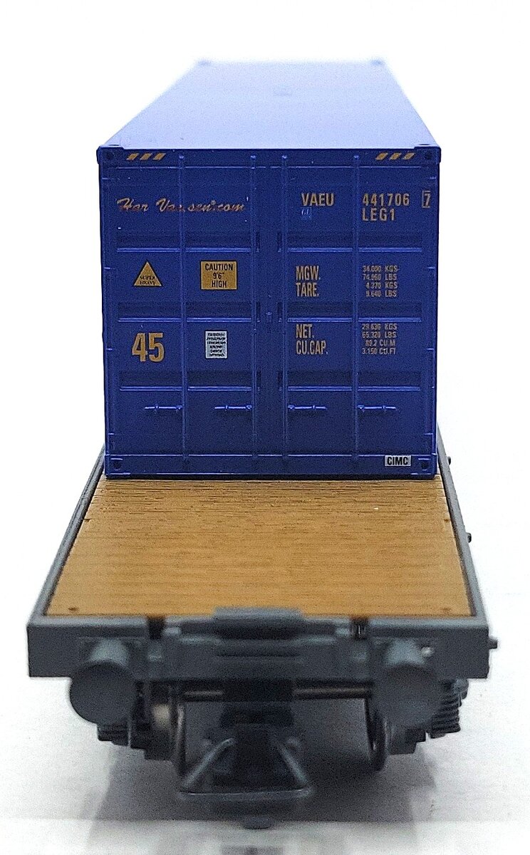 HAG 390-72 104 HO Scale SBB Flatcar w/ 40 ft. "HAR VESSEN" Container LN/Box