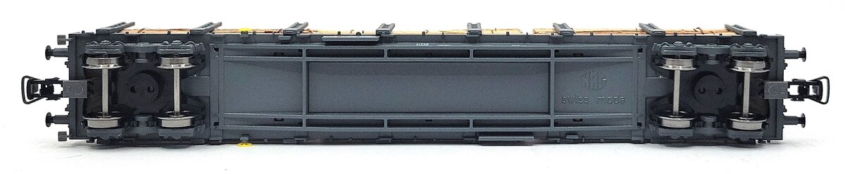 HAG 386-70 094 HO Scale SBB Flatcar w/ Rough Cut Timber Load LN/Box