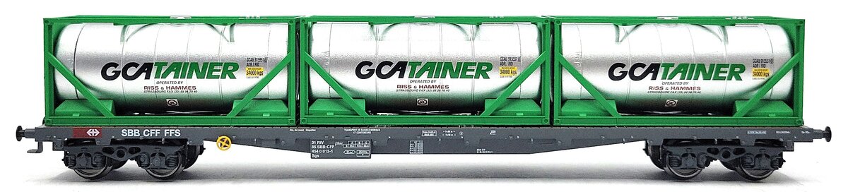 HAG 396-77 000 HO Scale SBB Flatcar w/ 