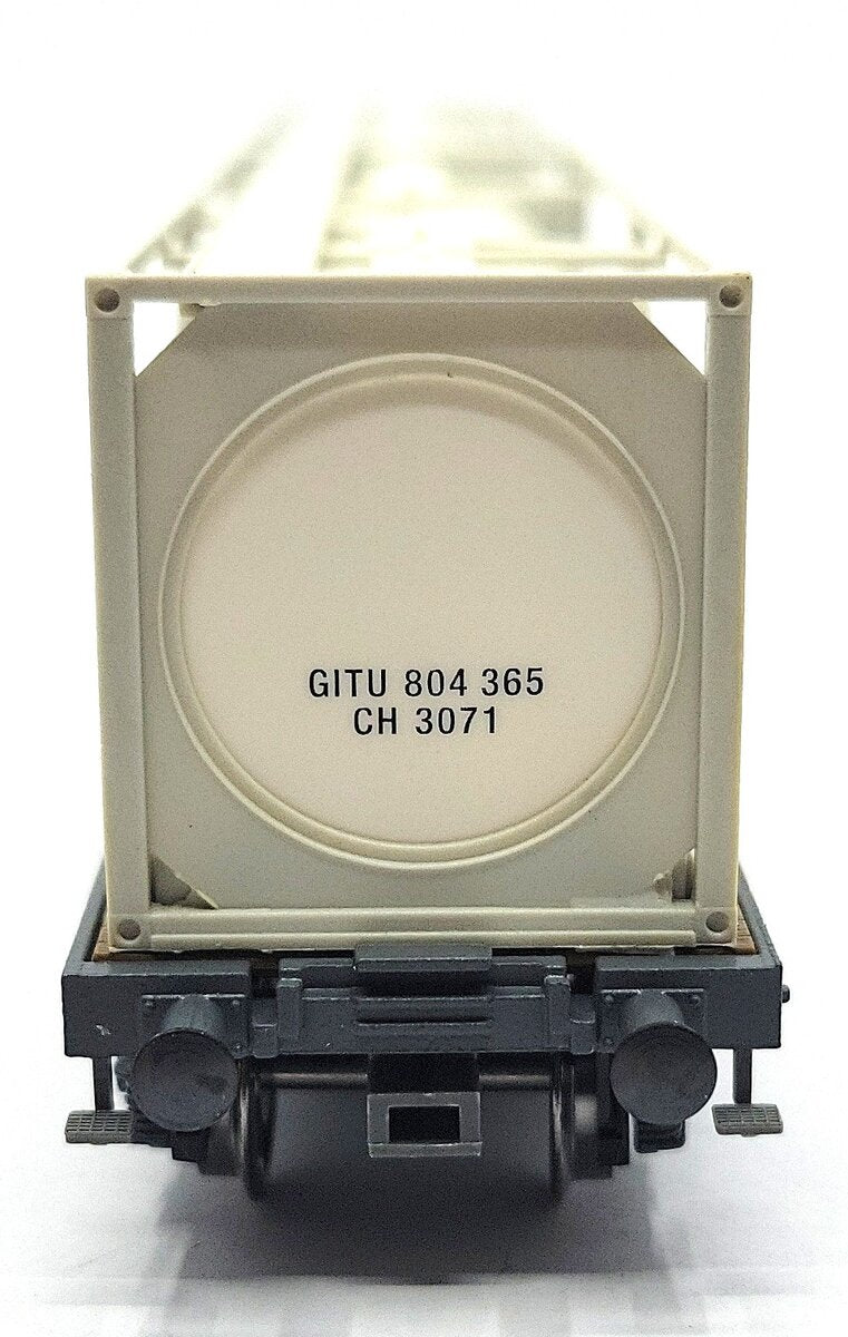 HAG 398-77 062 HO Scale SBB Flatcar w/ 2 Tank Containers LN/Box