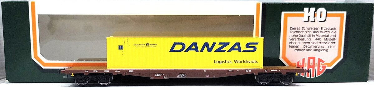 HAG 390-72 110 HO Scale DB Flatcar w/ 40 ft. 