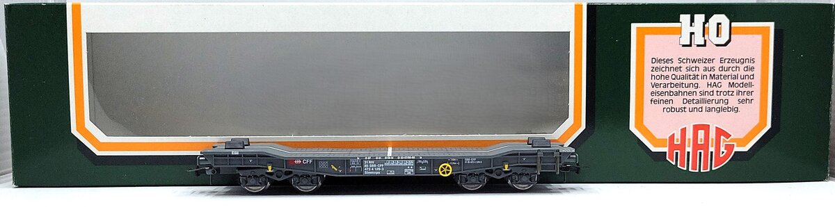 HAG 608-78 000 HO Scale SBB SLMMNPS HD Flatcar LN/Box