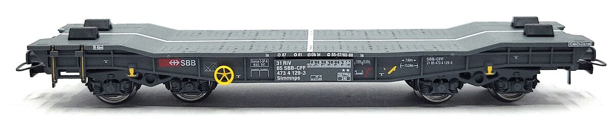HAG 608-78 000 HO Scale SBB SLMMNPS HD Flatcar LN/Box