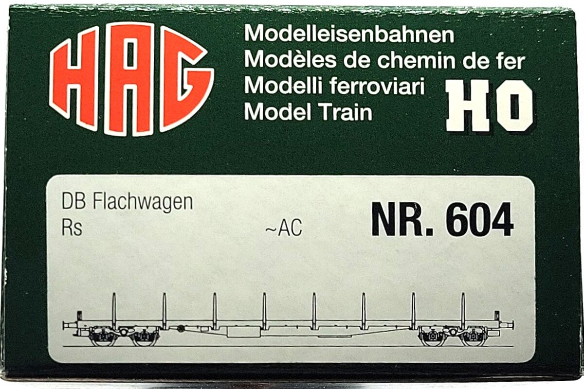 HAG 604-70 044 HO Scale DB Flatcar LN/Box