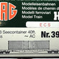 HAG 390-72 112 HO Scale SBB Flatcar w/ 40 ft. "ECS" Container LN/Box