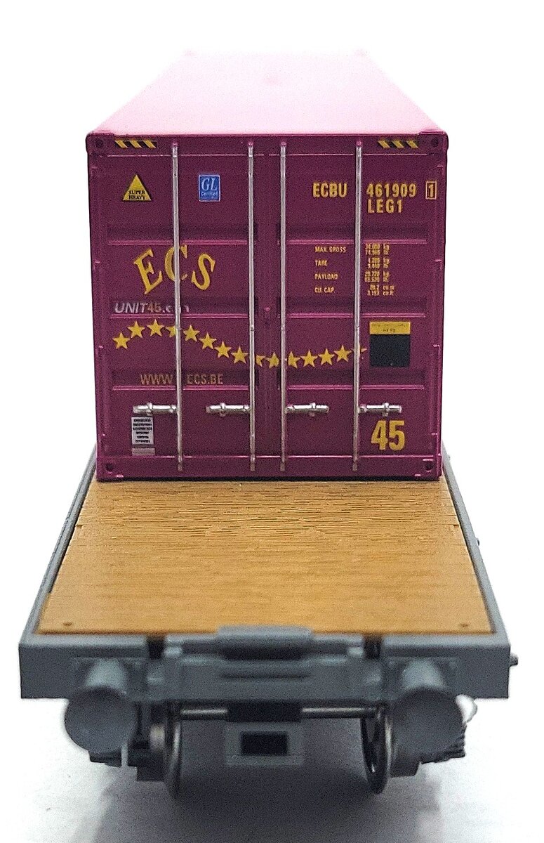 HAG 390-72 112 HO Scale SBB Flatcar w/ 40 ft. 