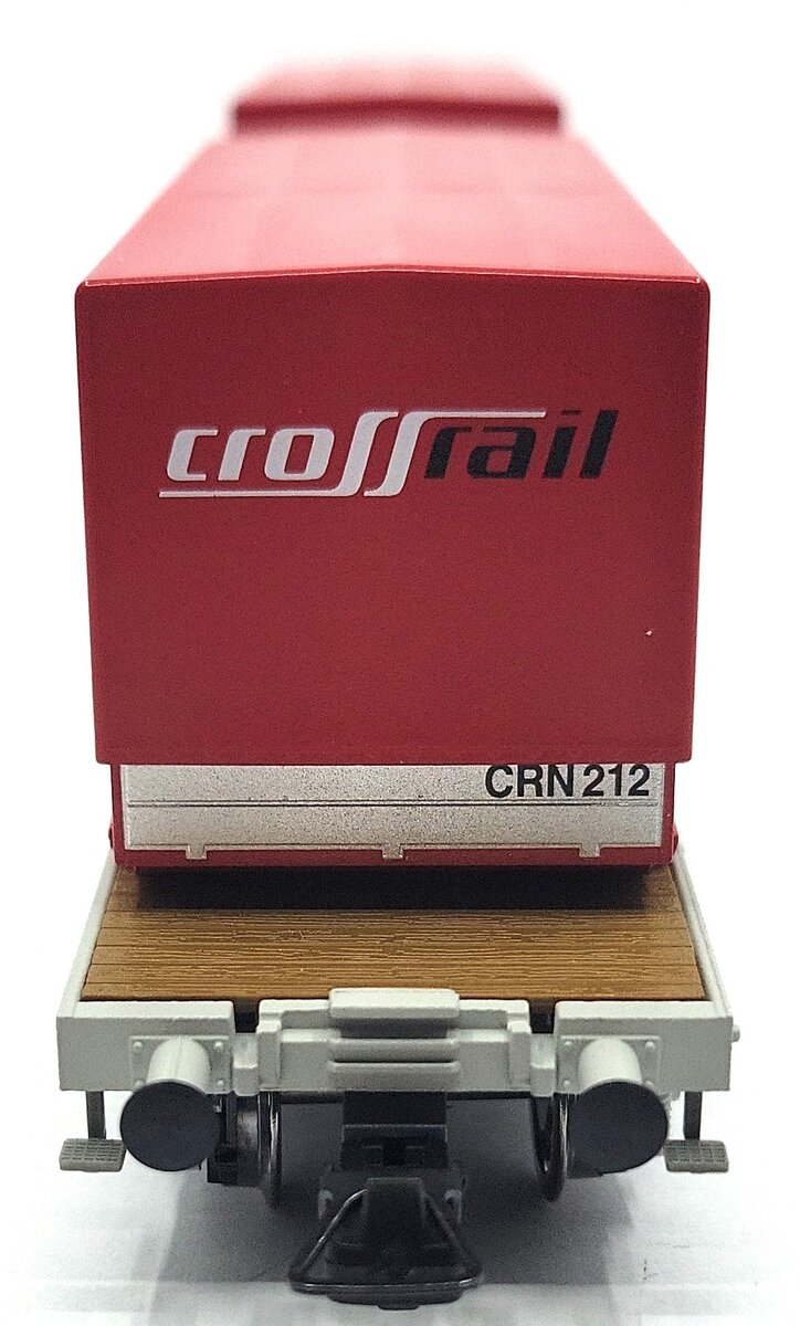 HAG 618-73 022 HO Scale SBB Flatcar w/ 2 CrossRail Containers EX/Box