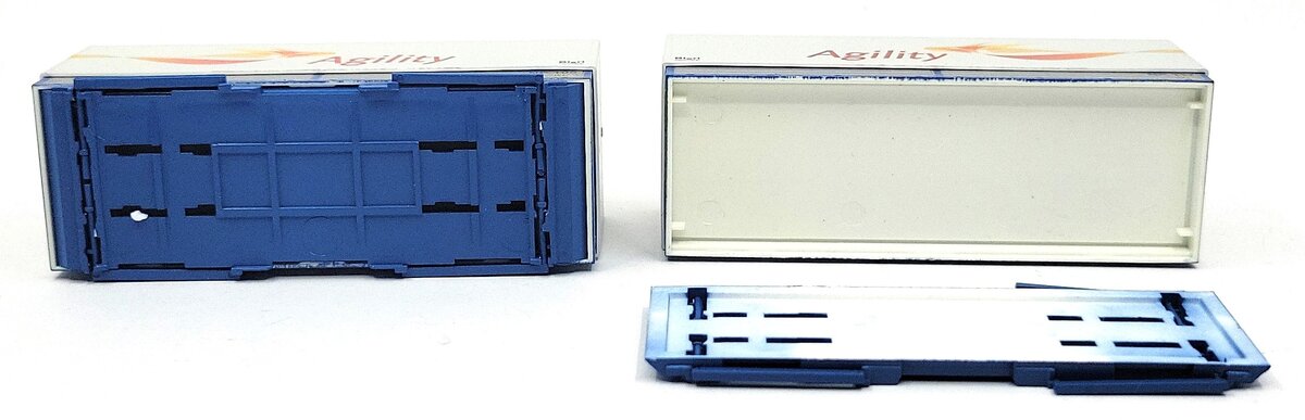 HAG 73 042 HO Scale SBB Flatcar w/ 2 Agility Containers EX/Box