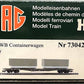 HAG 73 042 HO Scale SBB Flatcar w/ 2 Agility Containers EX/Box