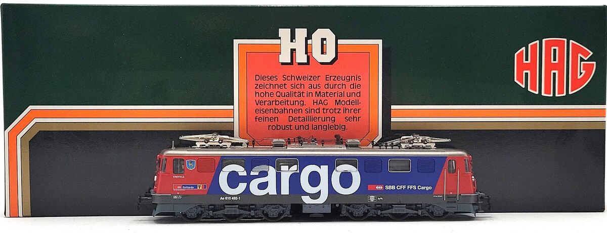 HAG 11079-31 HO Scale SBB Cargo Ae 6/6 Erstfeld Gottardo Locomotive LN/Box
