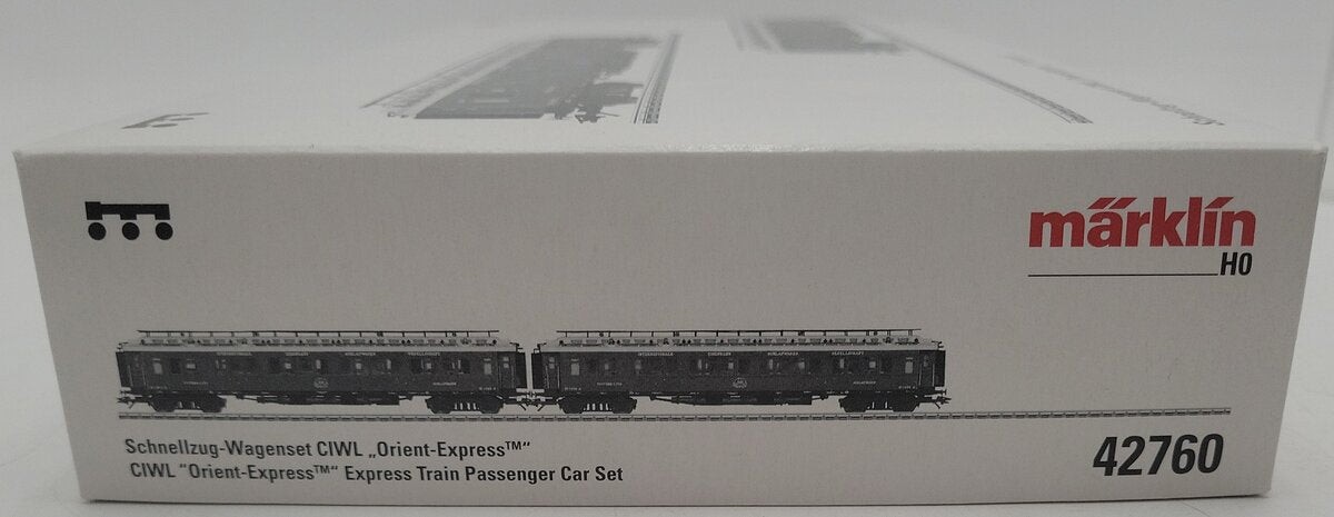 Marklin 42760 HO Scale Orient Express 2-Car Passenger Set LN/Box