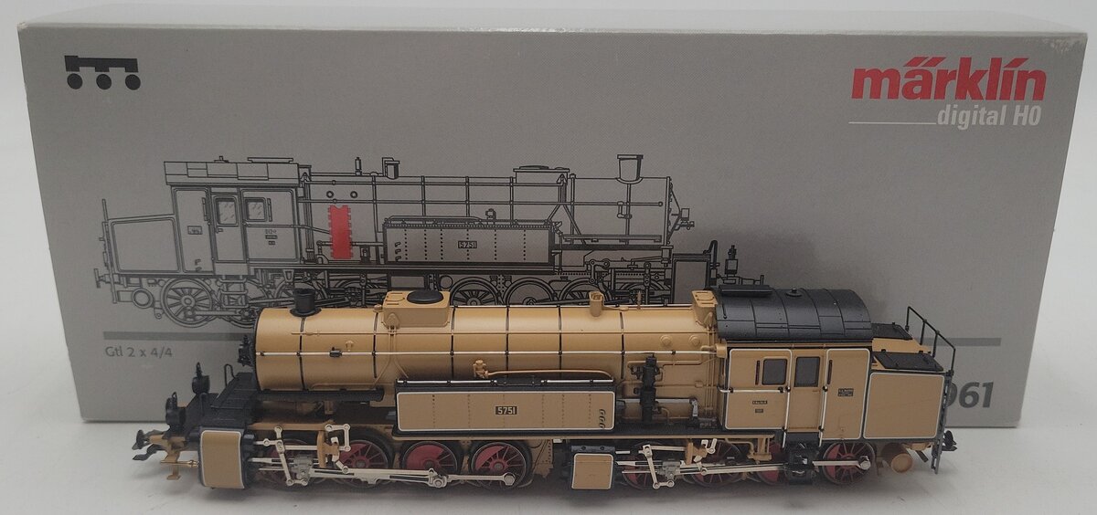 Marklin 37961 HO Scale K.Bay.Sts.B. GTl 2 4x4 BR96 Steam Locomotive #5751 LN/Box