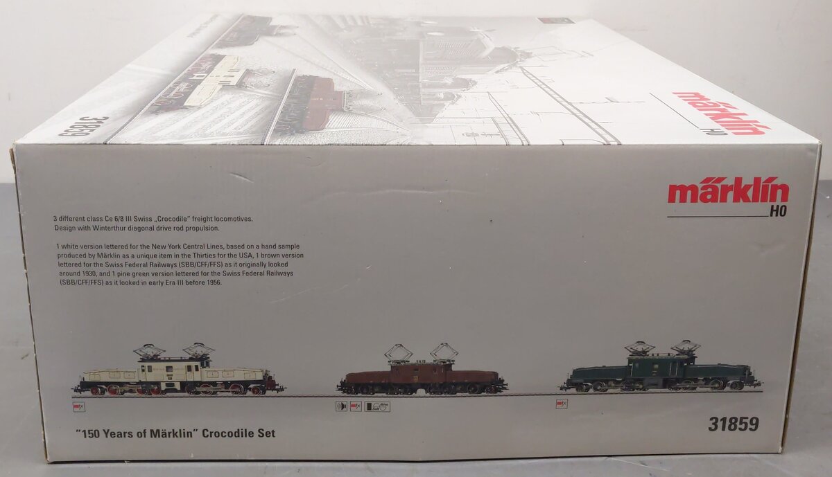 Marklin 31859 150th Anniversary SBB Crocodile HO Gauge Electric Train Set NIB