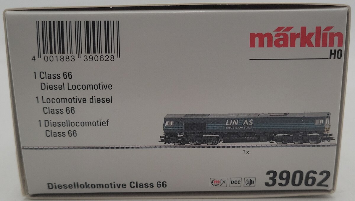 Marklin 39062 HO LINEAS Group Class 66 Diesel Locomotive #513-10 LN/Box