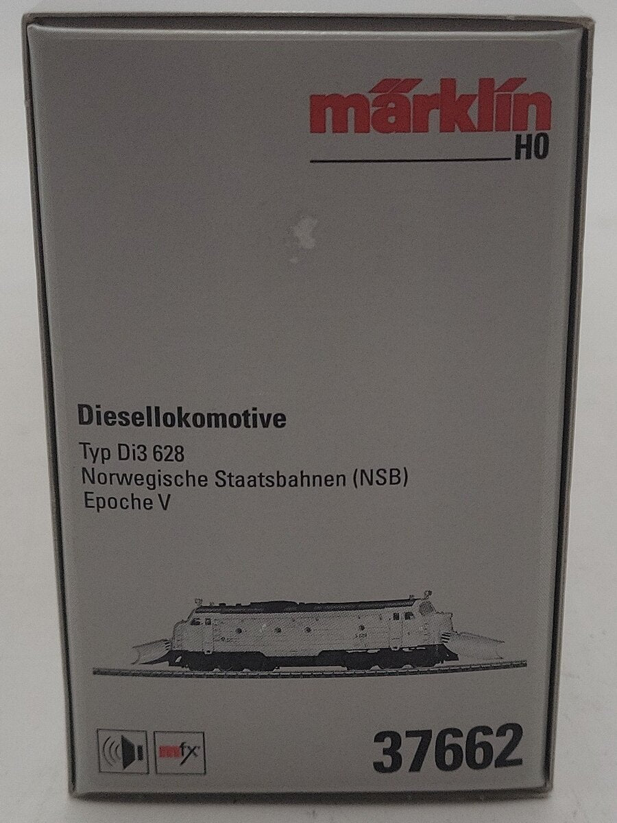 Marklin 37662 HO Scale Type Di3 628 Norweigen Diesel Snowplow LN/Box
