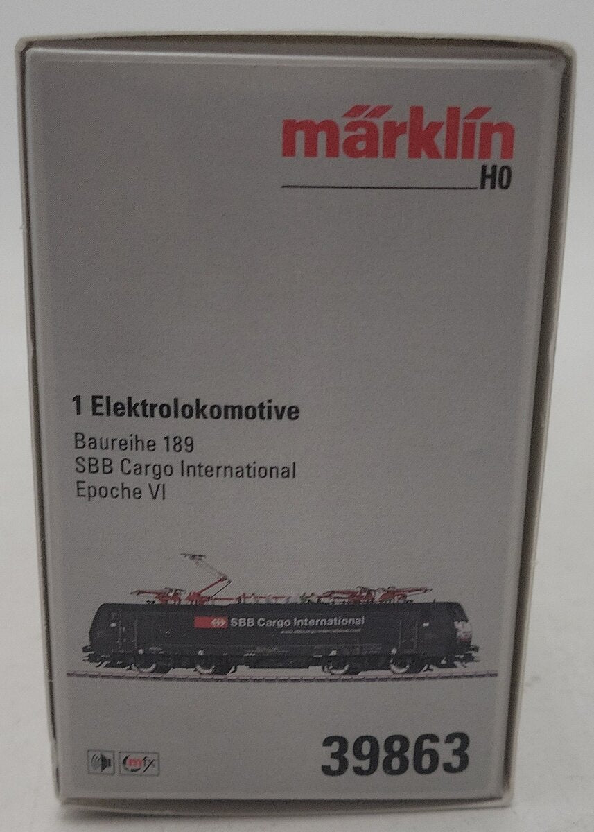 Marklin 39863 HO SBB Cargo International 189 Electric Locomotive #189 983-0 LN/Box