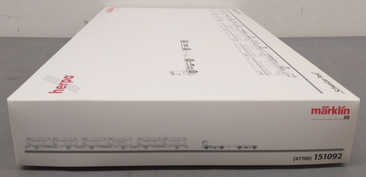 Marklin 151092 HO Scale Swiss Federal Railways Flatcar Freight Set NIB
