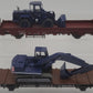 Marklin 45081 HO Scale German Railroad Flat Cars w/ Heavy Machinery LN/Box