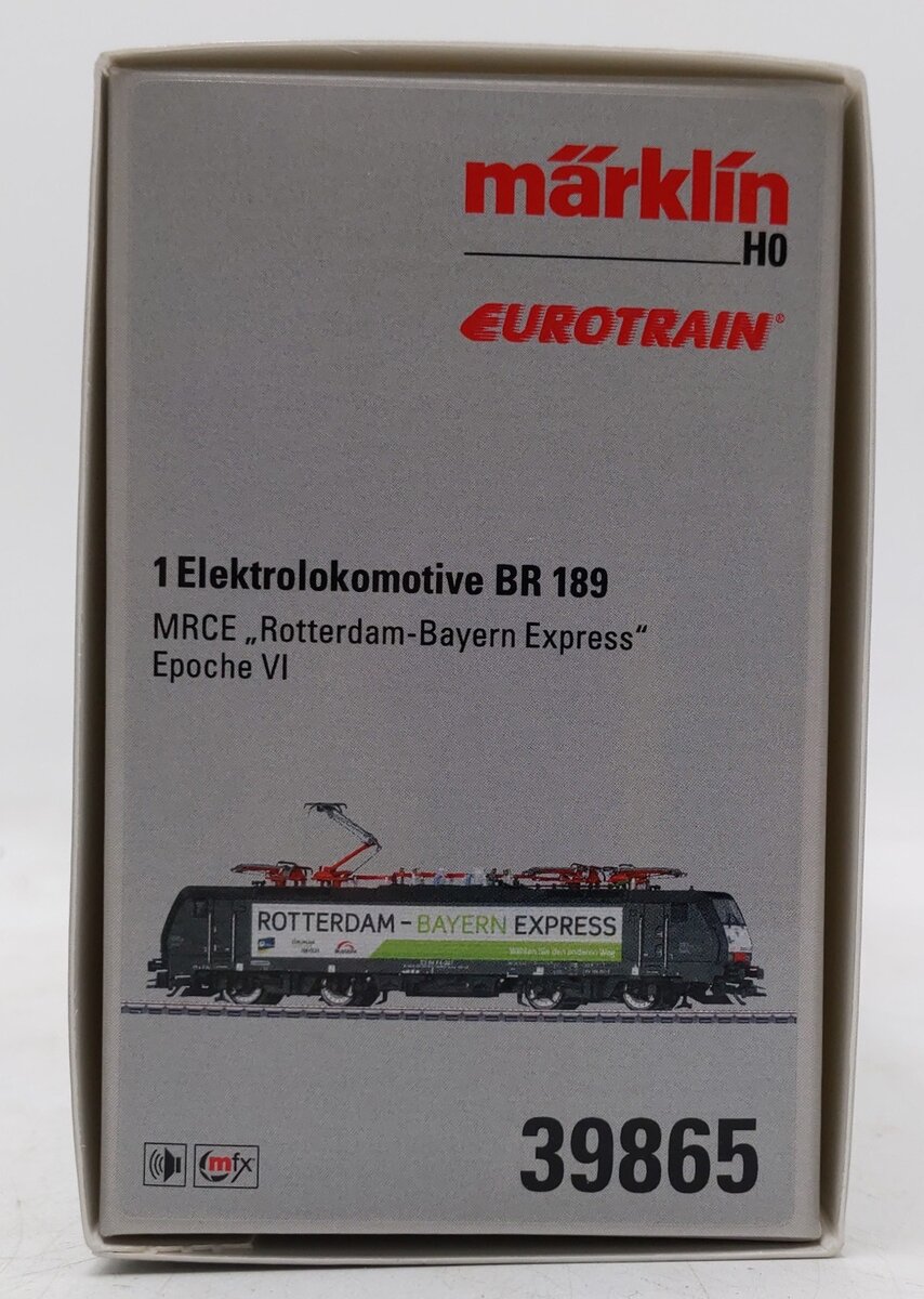 Marklin 39865 HO Scale Rotterdam-Bayern Express  Class 189 Electric Locomotive EX/Box