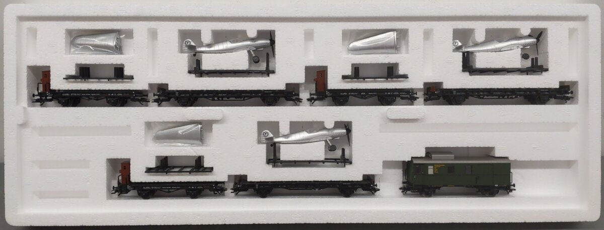 Marklin 45097 HO Scale Airplane Transport Car Set NIB