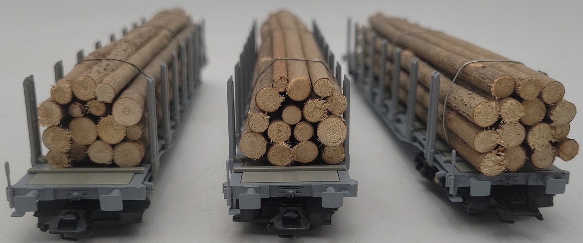 Marklin 47149 HO Scale Wood Transport Car Set (Set of 3) LN/Box