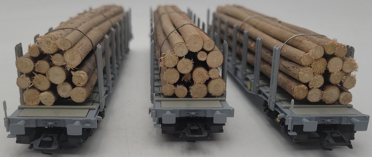 Marklin 47149 HO Scale Wood Transport Car Set (Set of 3) LN/Box