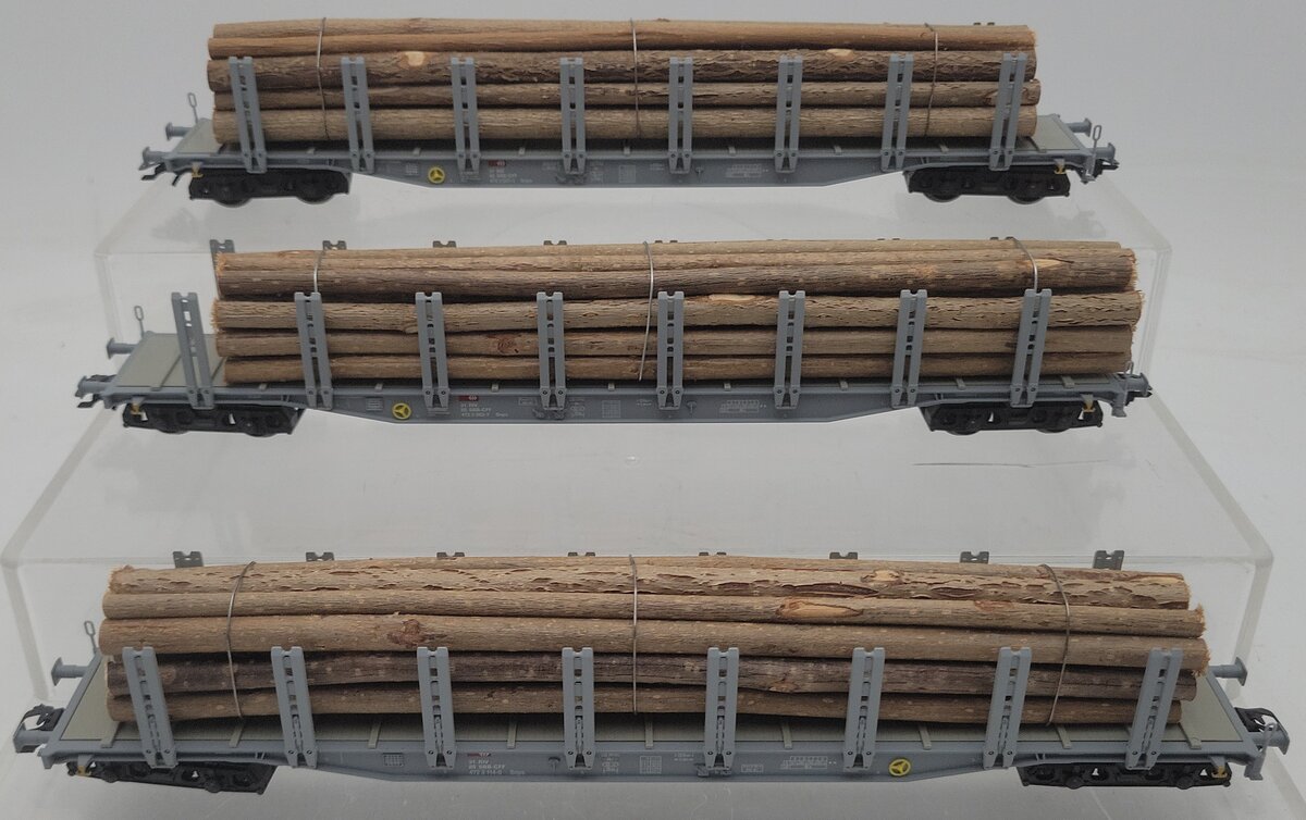 Marklin 47149 HO Scale Wood Transport Car Set (Set of 3) LN/Box