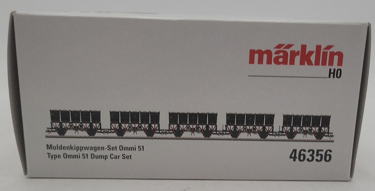 Marklin 46356 HO Scale Type Ommi 51 Dump 5-Car Set LN/Box