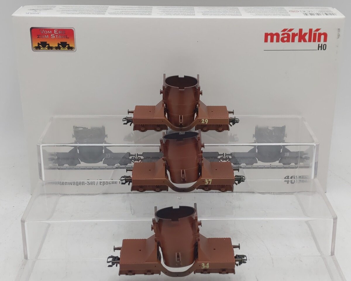 Marklin 46143 HO Scale Crude Iron Cars (Set of 3) LN/Box
