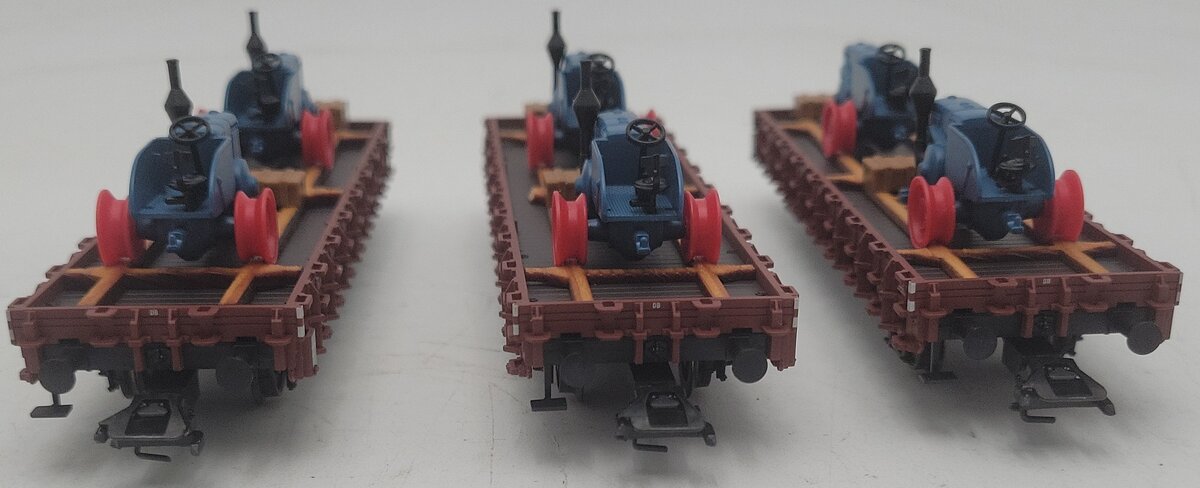 Marklin 46400 HO German Federal Railroad DB Rr 20 2-Axle Stake Car 3-Pack LN/Box