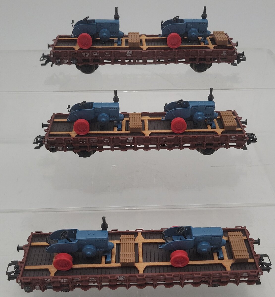 Marklin 46400 HO German Federal Railroad DB Rr 20 2-Axle Stake Car 3-Pack LN/Box
