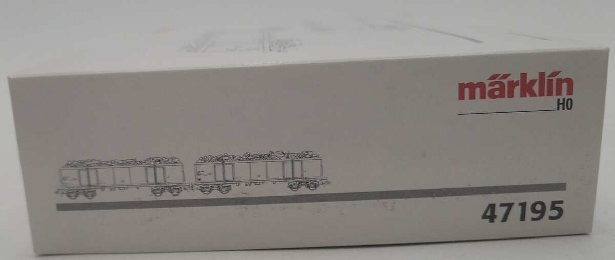 Marklin 47195 HO Scale High Side 2-Car Gondola Set LN/Box