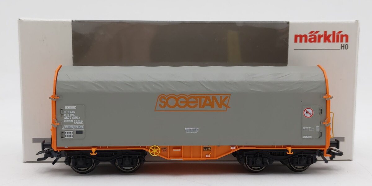 Marklin 47204 HO Scale Sogetank Sliding Tarp Car EX/Box