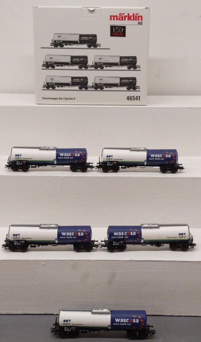 Marklin 46541 HO Scale DBAG Wascosa Tank 5-Car Set