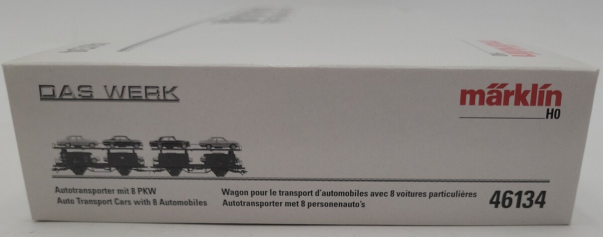 Marklin 46134 HO Auto Transport Car w/8 Autos EX/Box