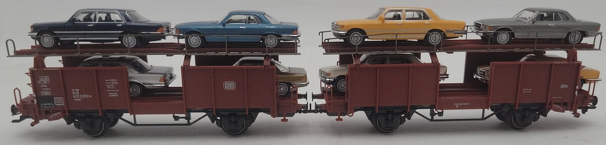 Marklin 47126 Auto Transport Car w/ 8 Automobiles LN/Box