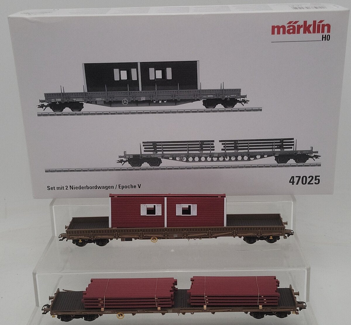 Marklin 47025 HO Scale Low Side Car (Set of 2) LN/Box