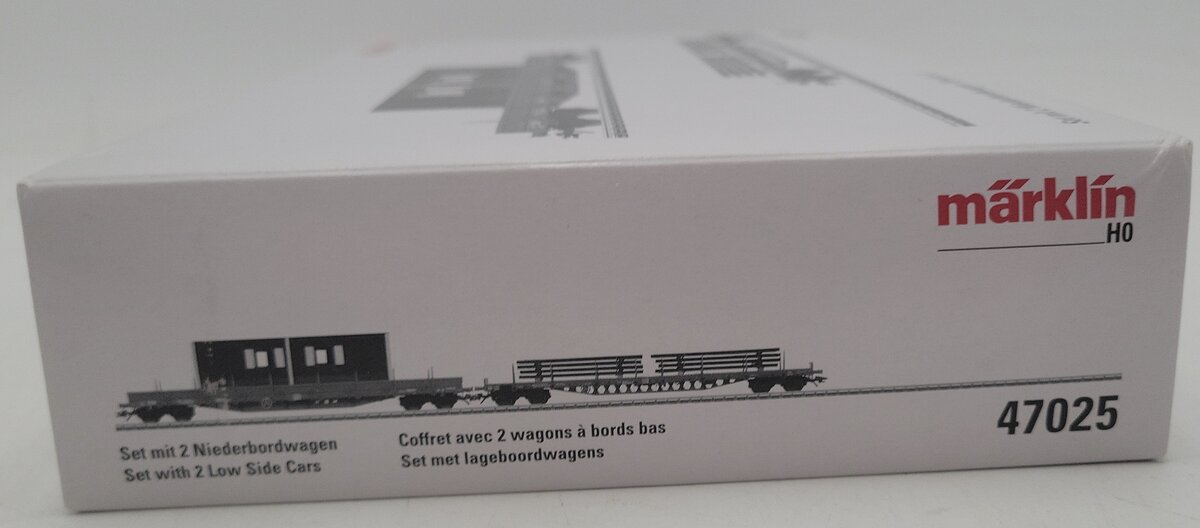 Marklin 47025 HO Scale Low Side Car (Set of 2) LN/Box