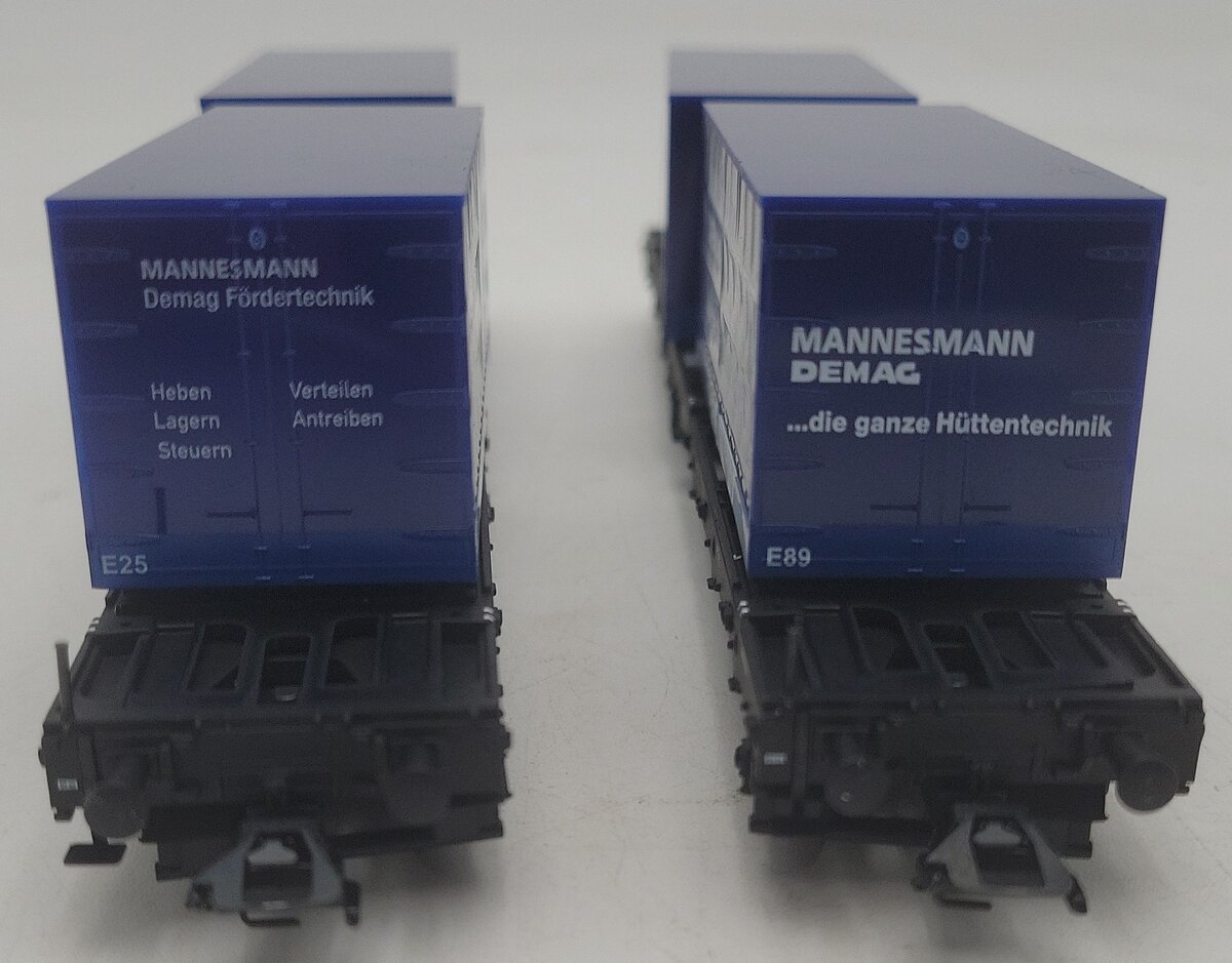 Marklin 47040 DB Flatcar Set w/ HACO Containers LN/Box