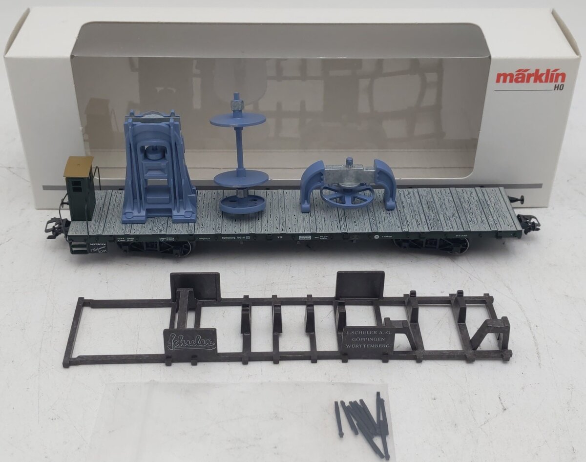Marklin 48001 HO WEG 2001 Museum Flat Car w/ Load LN/Box
