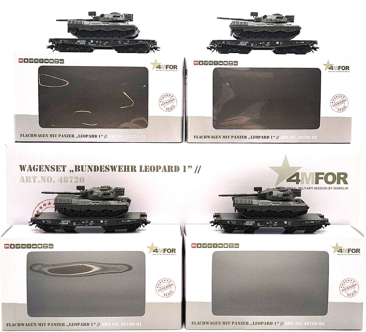 Marklin 48720 4MFOR Flat Set with 4 Tanks LN/Box