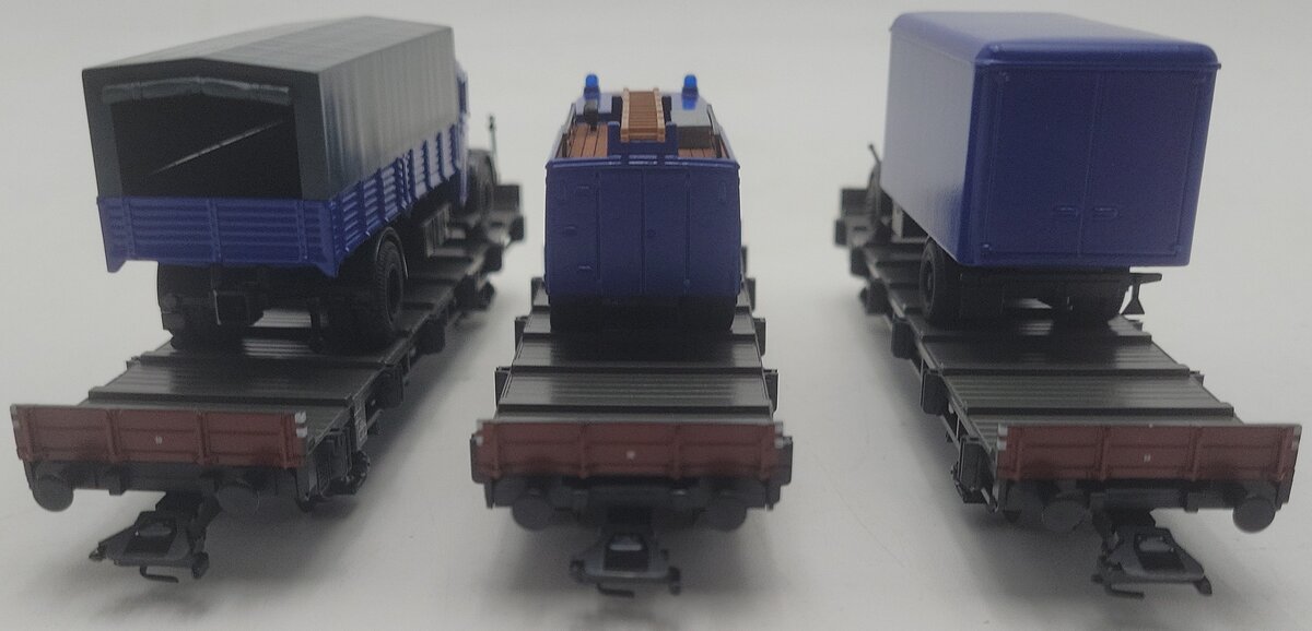 Marklin 48724 HO Scale Flat Car Set 3 THW Exclusive LN/Box