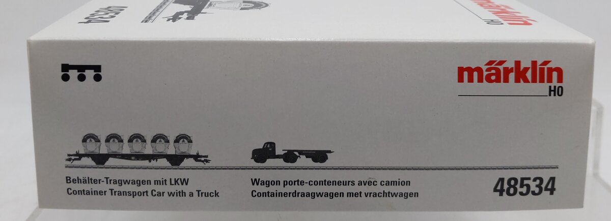 Marklin 48534 HO Scale Container Transport Car w/Truck EX/Box