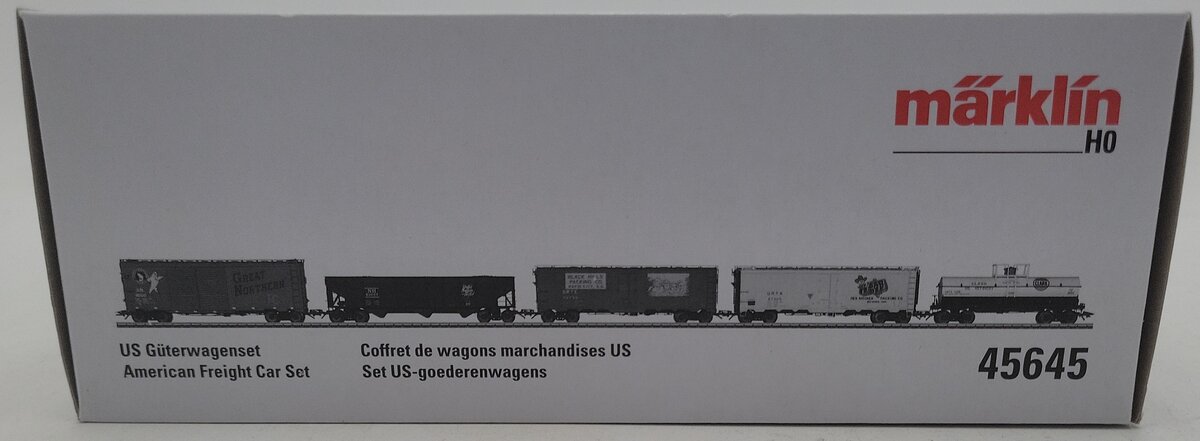 Marklin 45645 HO American Freight Car Set - 3-Rail - Ready to Run