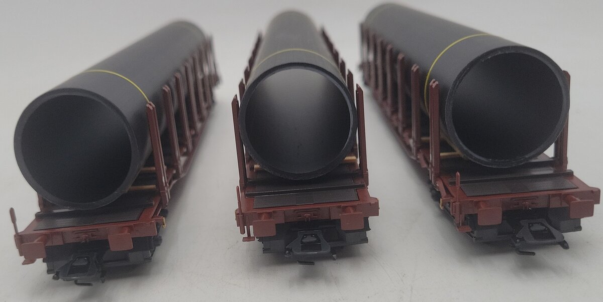 Marklin 47142 HO Scale Stake Car Set w/Pipe Load LN/Box