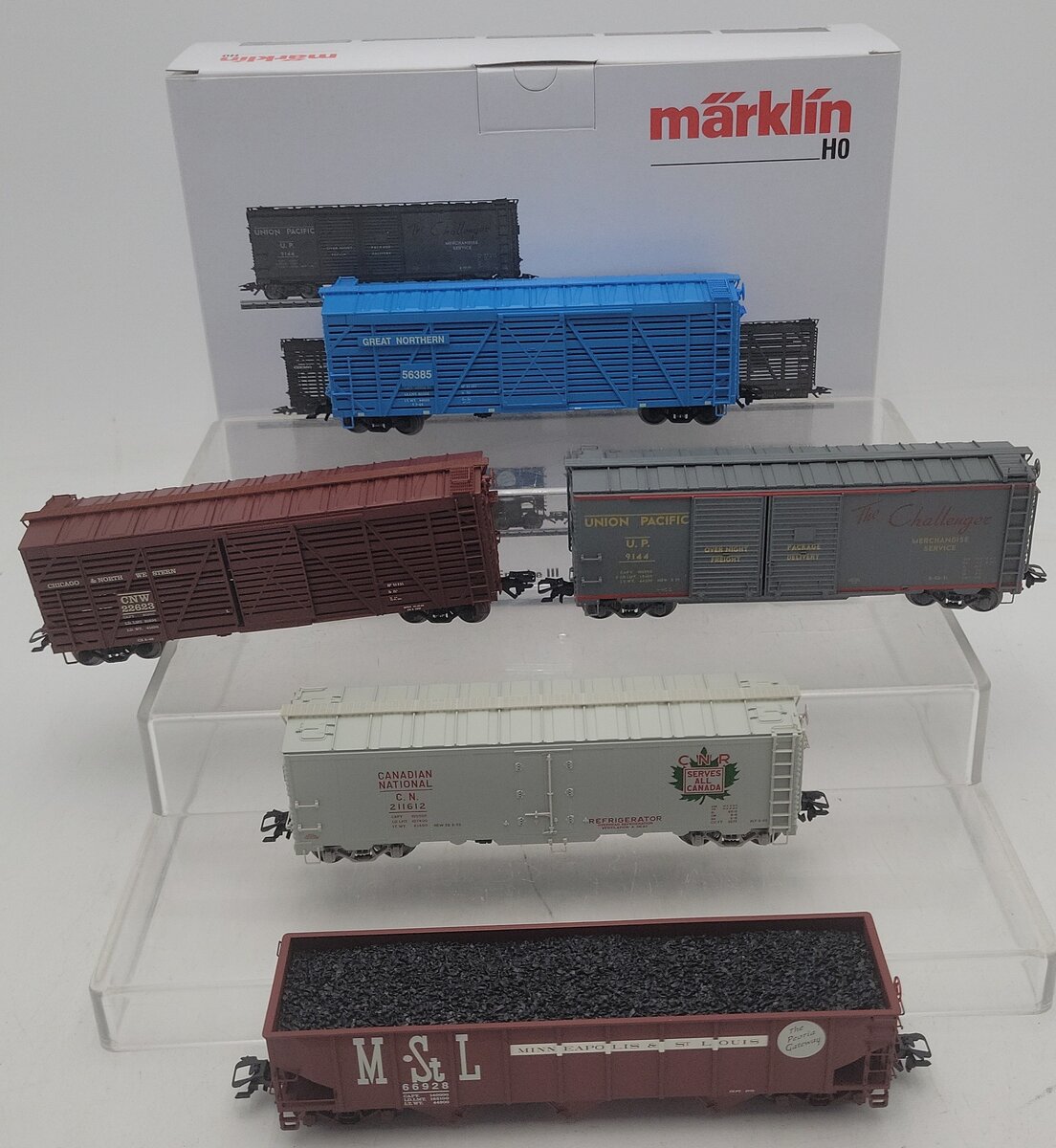 Marklin 45658 HO American Freight Car Set - 3-Rail - Ready to Run LN/Box