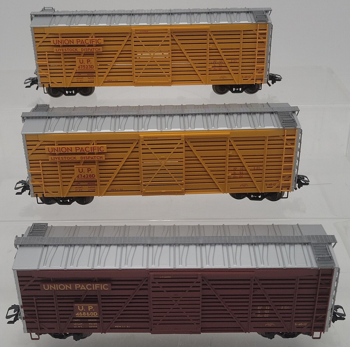 Marklin 45690 HO Scale Union Pacific Stock Car (Set of 3) LN/Box