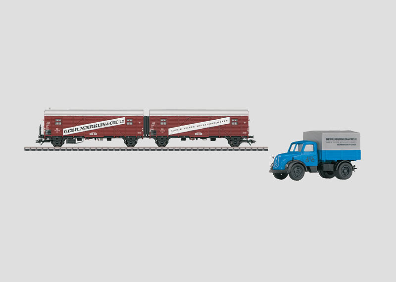 Marklin 48009 HO Scale 2009 Marklin Museum Car Set w/Delivery Truck LN/Box