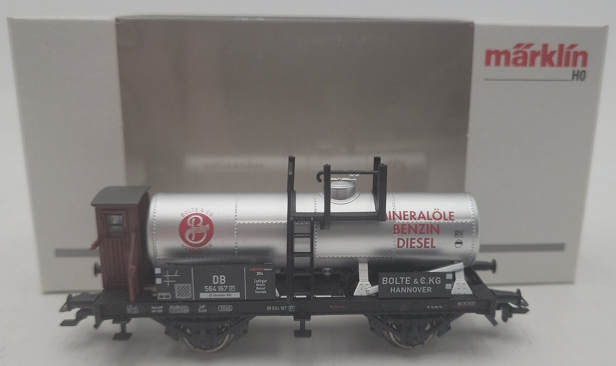 Marklin 48164 HO Deutsche Bahn 2014 Insider 2-Axle Tank Car #564 167 LN/Box